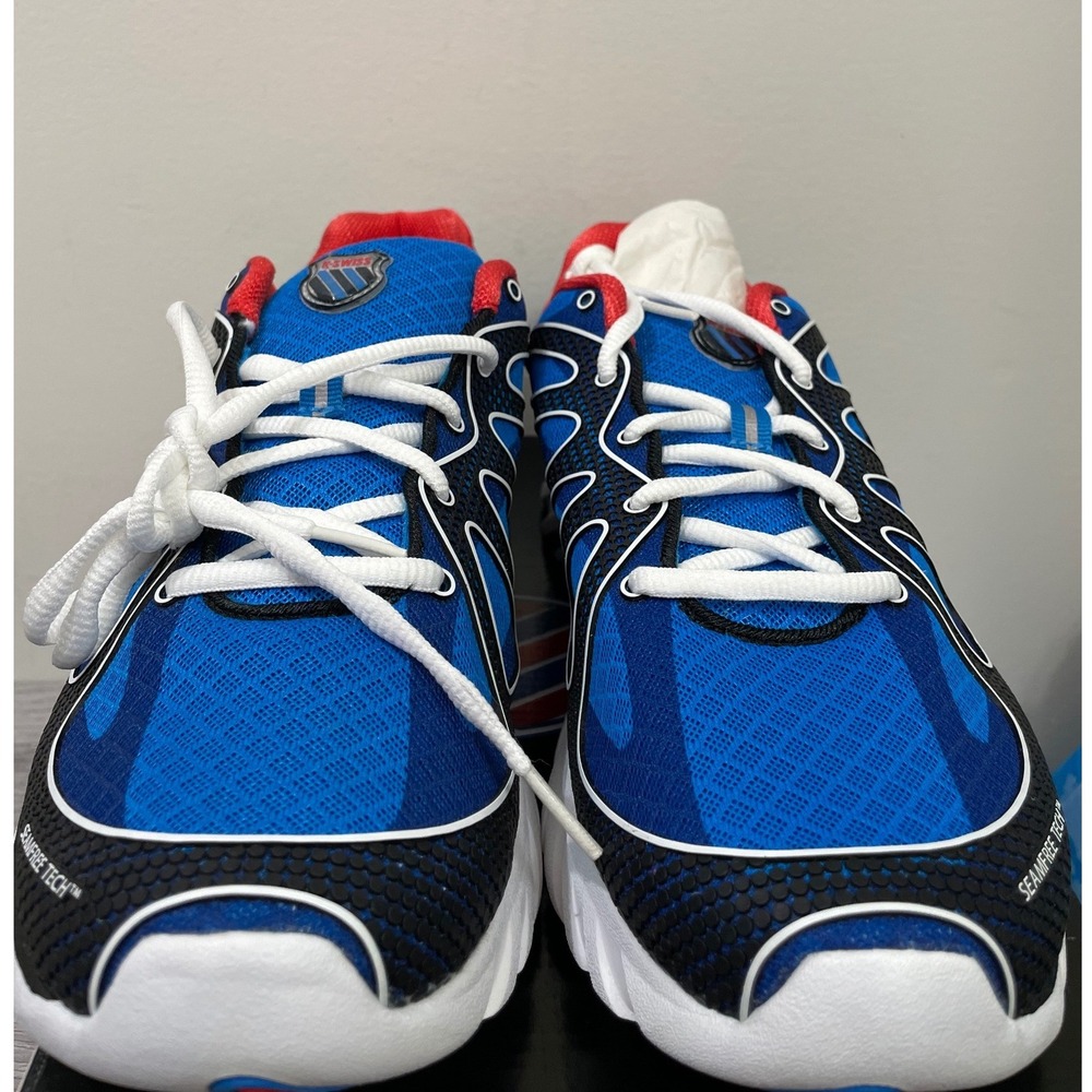 K-Swiss Blade-Light Run II Mens‎ 8 Brilliant Blue Fiery Red Running Shoes NIB